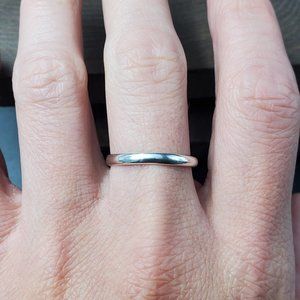 Size 9 Sterling Silver Cute Simple Plain Band Ring